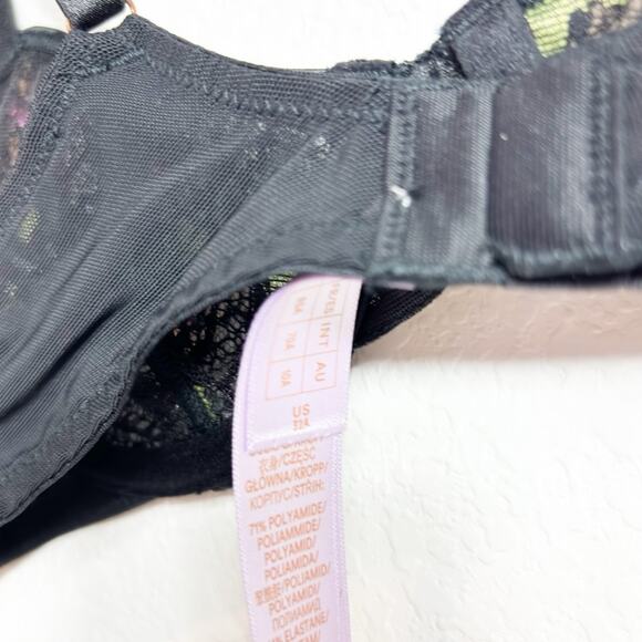 SAVAGE X FENTY BUTTERFLY WINGS UNLINED LACE TULIP CUP WOMEN BRA SIZE 32A NEW - Picture 3 of 8